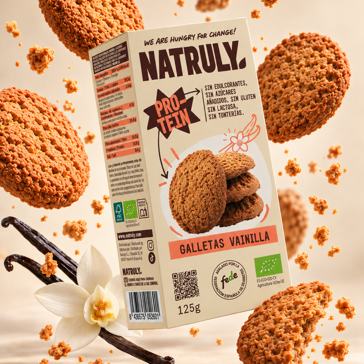 Galletas Proteicas de Vainilla | BIO | 125g