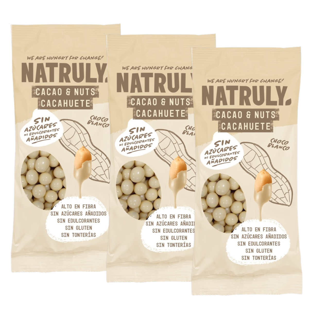 Pack Cacao & Nuts Chocolate Blanco | 3 x 50g