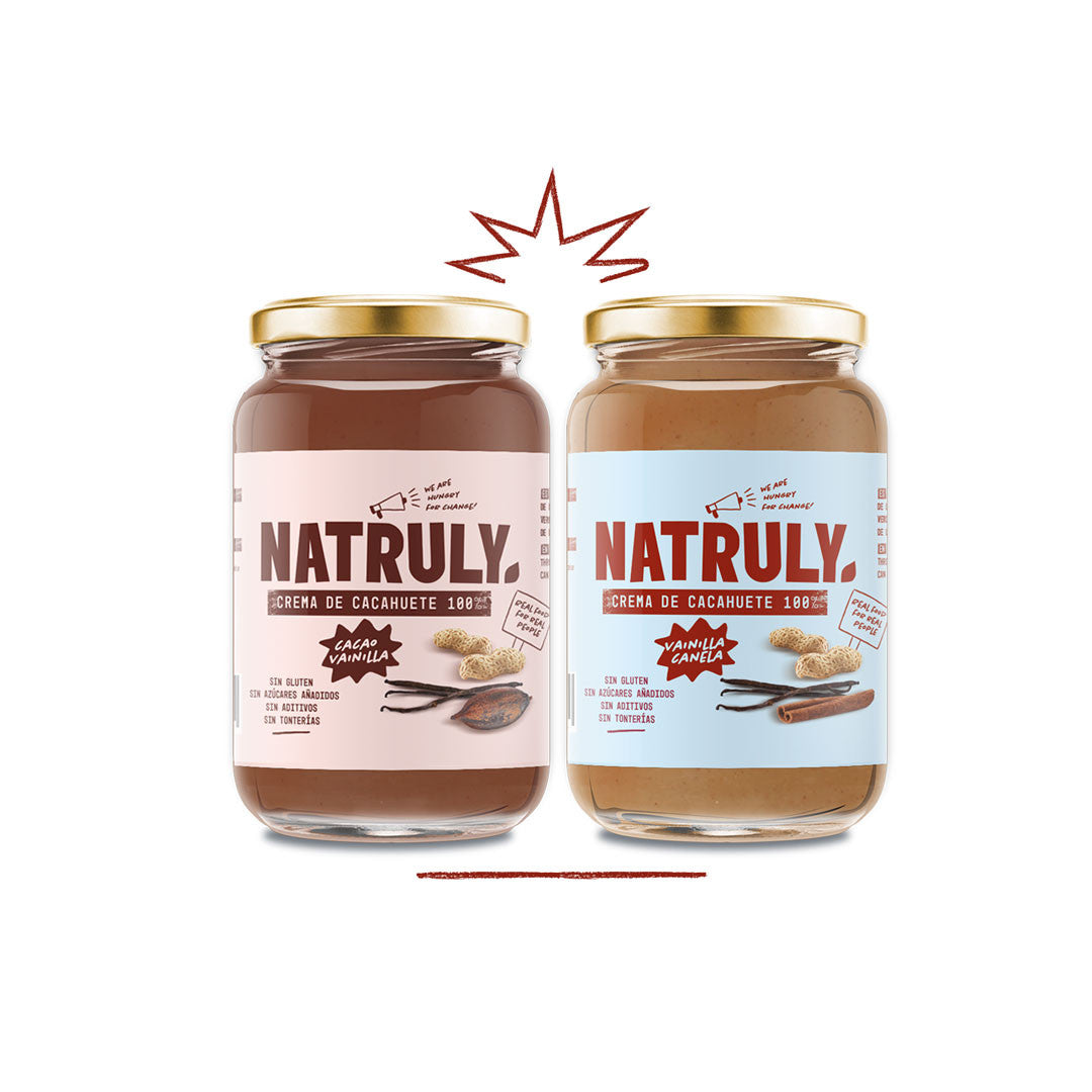 Peanut Butter - Pack 2 flavors: Cocoa and Vanilla + Cinnamon and Vanilla | 2 X 500G