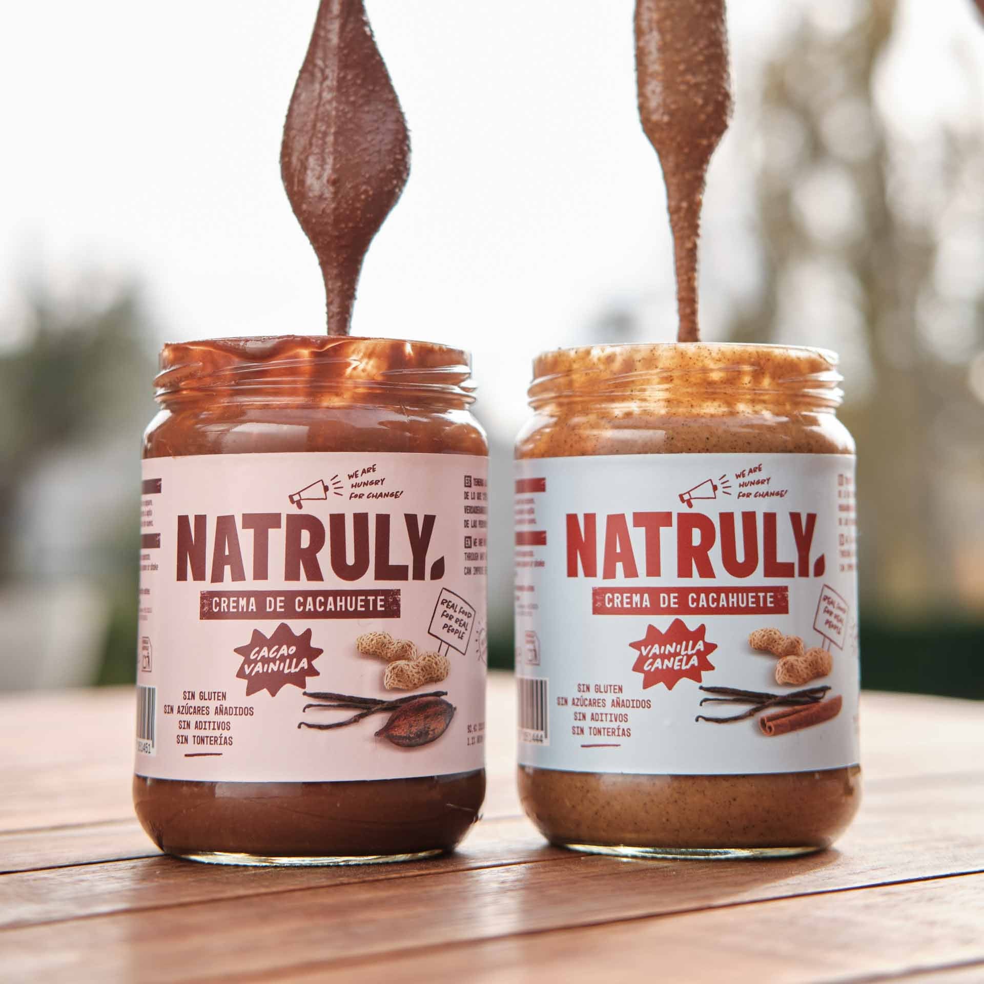 Crema de Cacahuete- Pack 2 sabores: Cacao y Vainilla + Canela y Vainilla | 2 X 500g