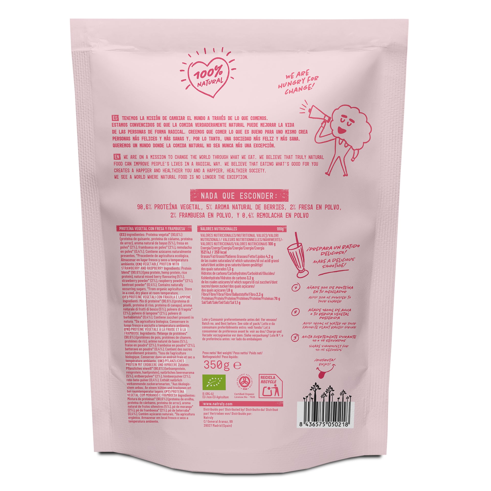 Vegan Protein Pack BIO - Raspberry and Strawberry | 2 x 350g