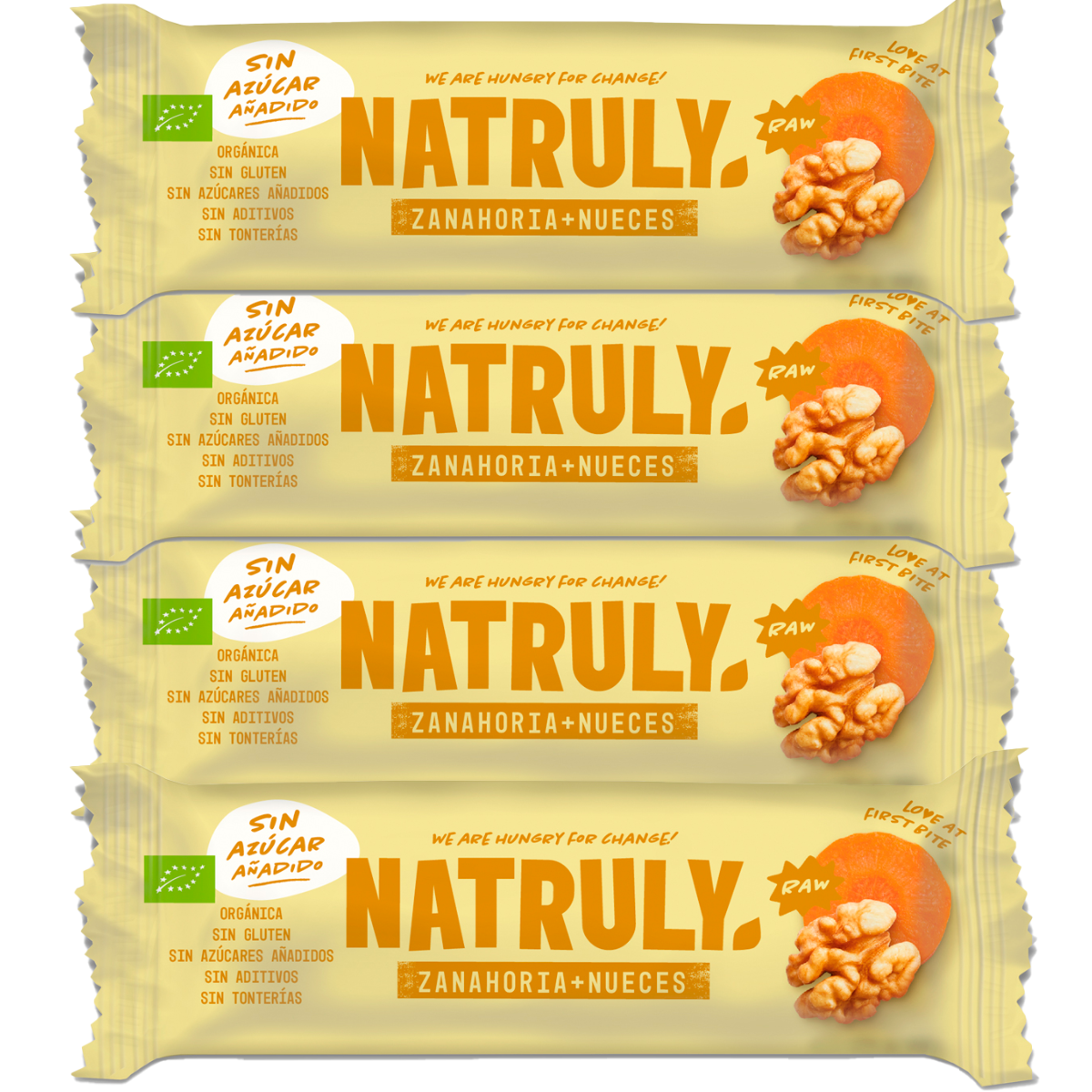 Pack 4x Raw BIO Bar - Carrot and Walnuts | 4x 40g