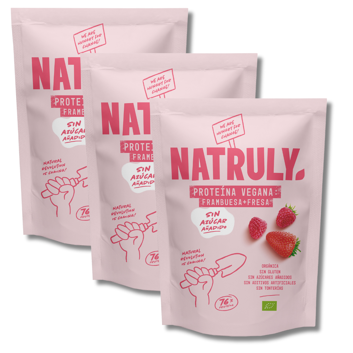 Vegan Raspberry and Strawberry Protein | BIO | 350g