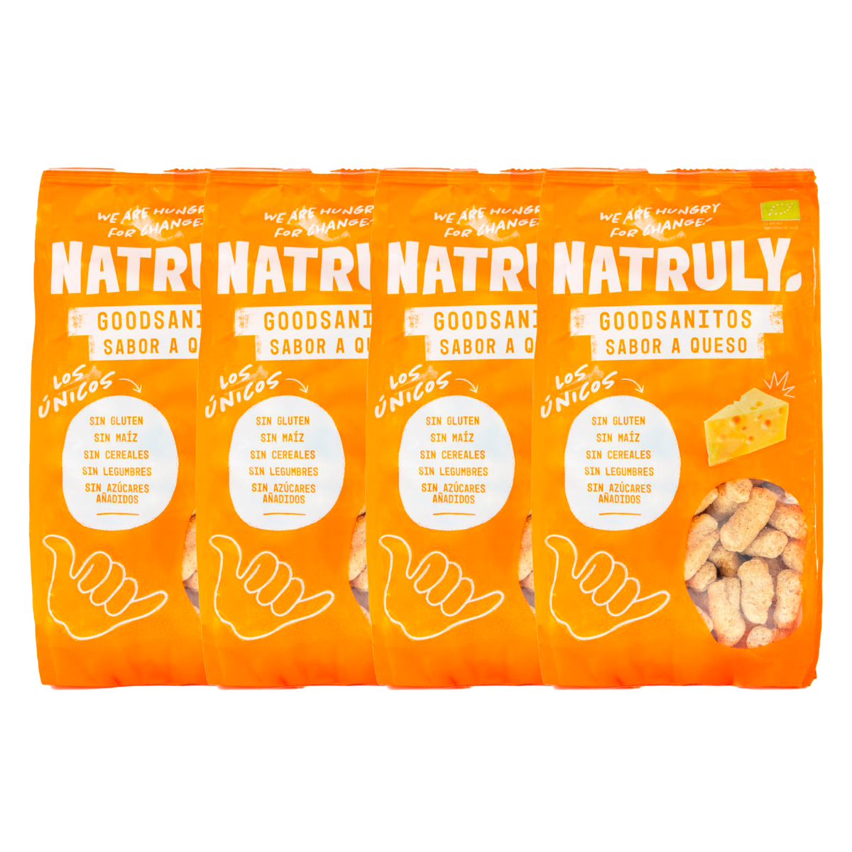 Goodsanitos Organic Crunchy Cheese-Flavored Snack Pack | 4 x 70g