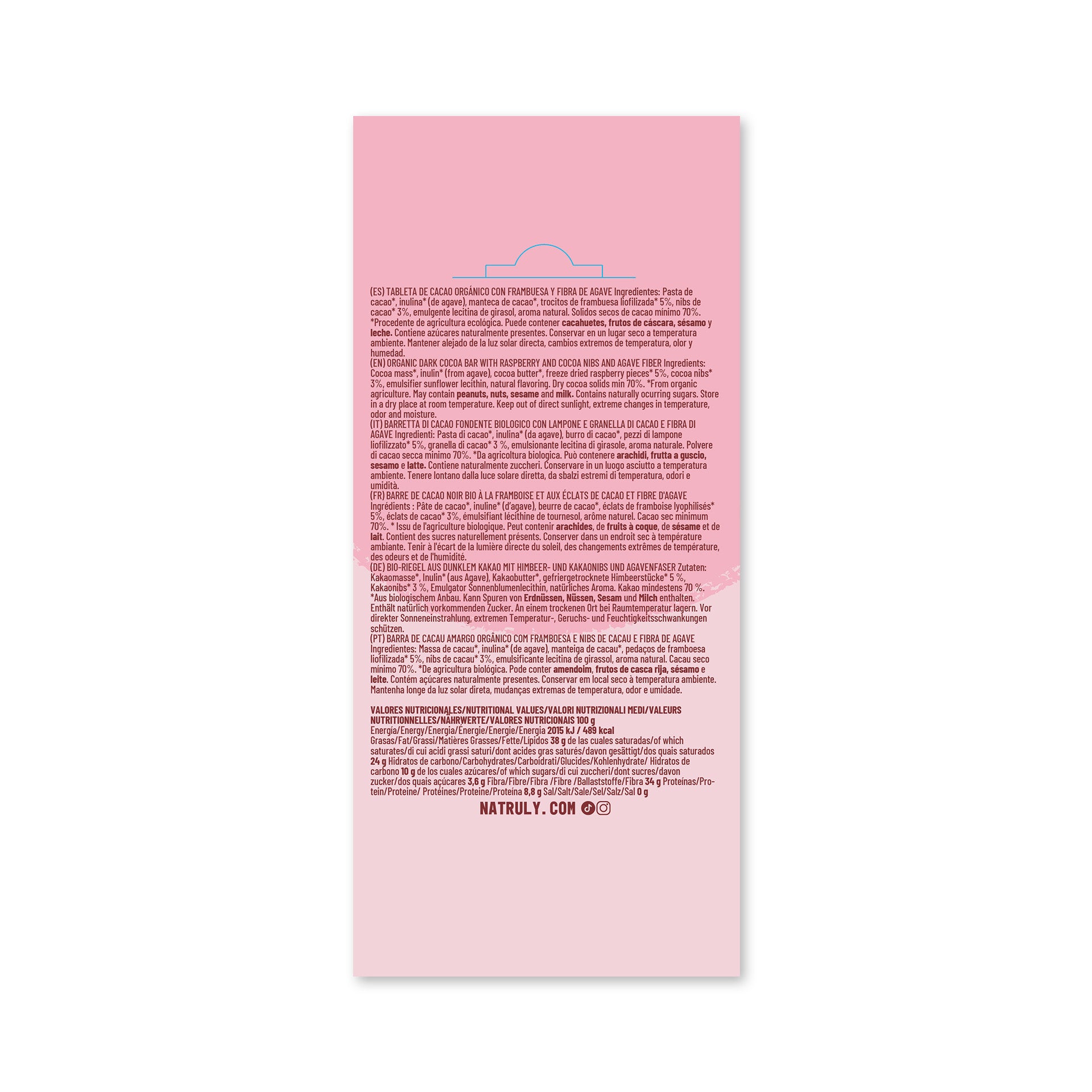 Chocolicious BIO - Raspberry and Cocoa Nibs | 85g