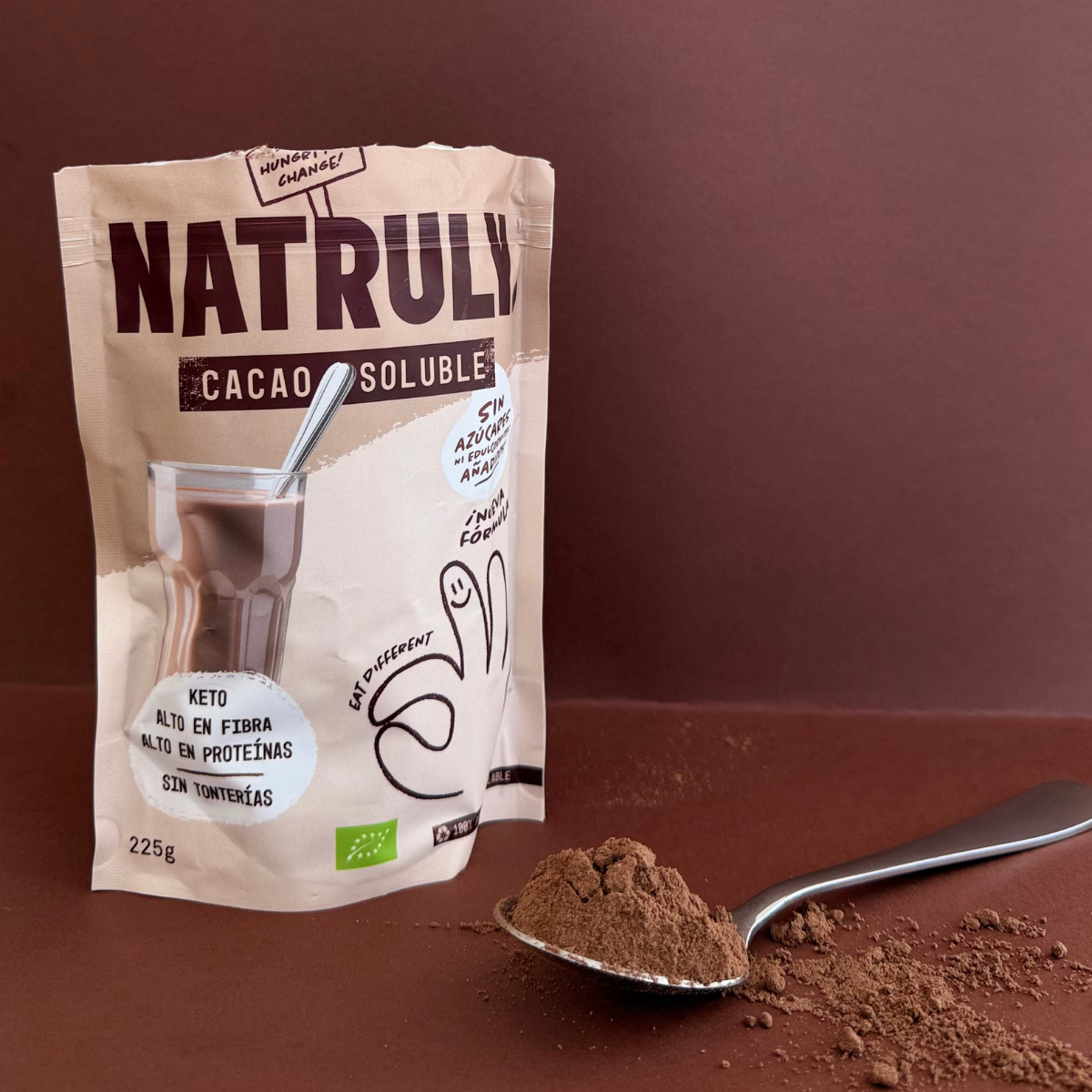 Cacao Soluble BIO Sin Azúcares añadidos, Sin Edulcorantes. Pack | 2 x 225G