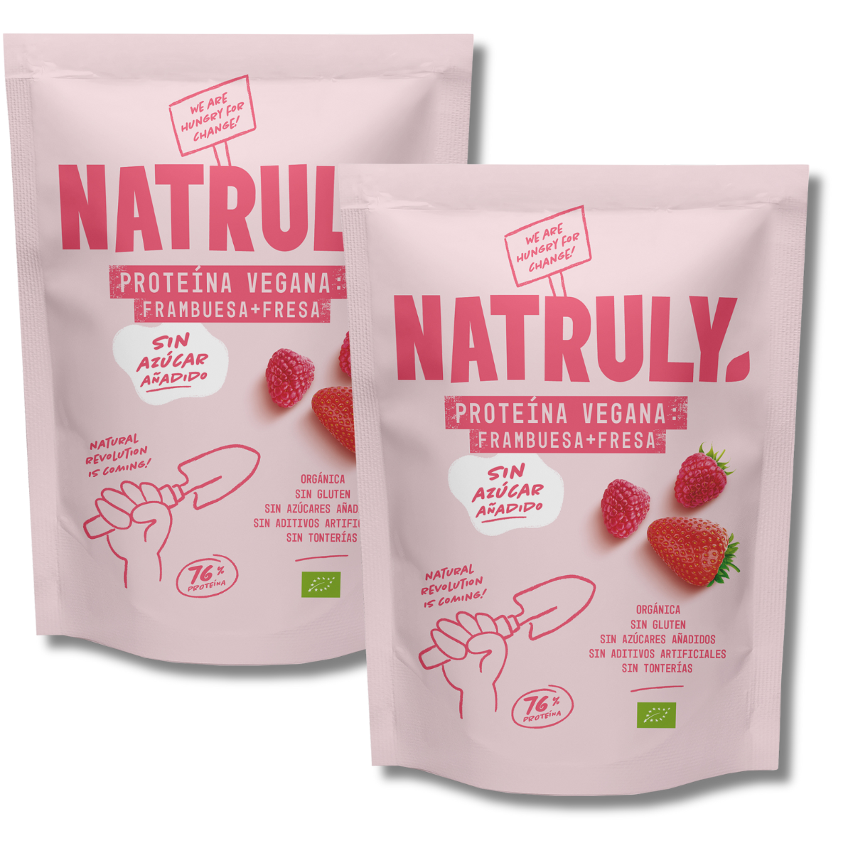 Proteína Vegana Pack BIO - Frambuesa y Fresa | 2 x 350g