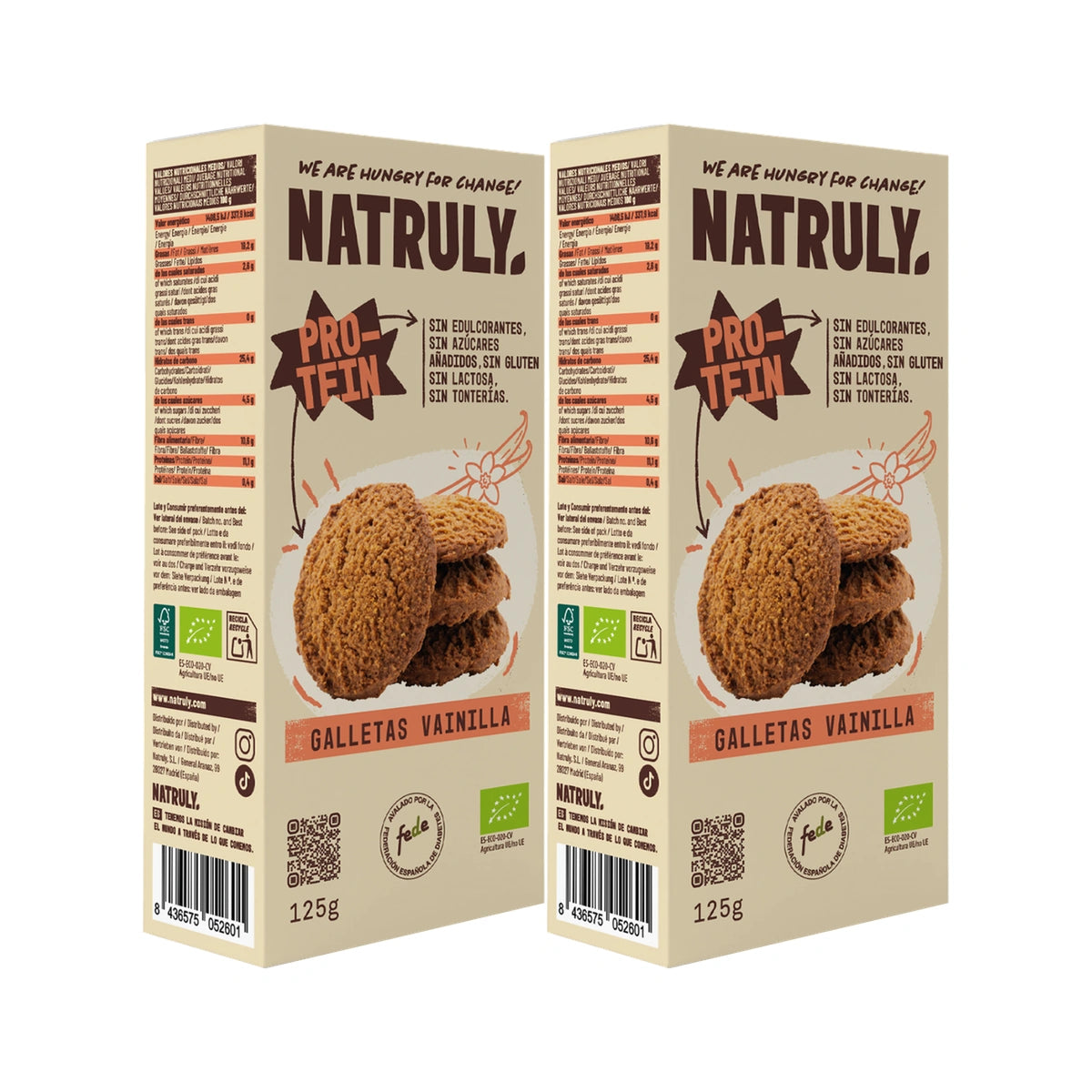 Galletas proteicas de vainilla Pack | BIO | 2 x 125g
